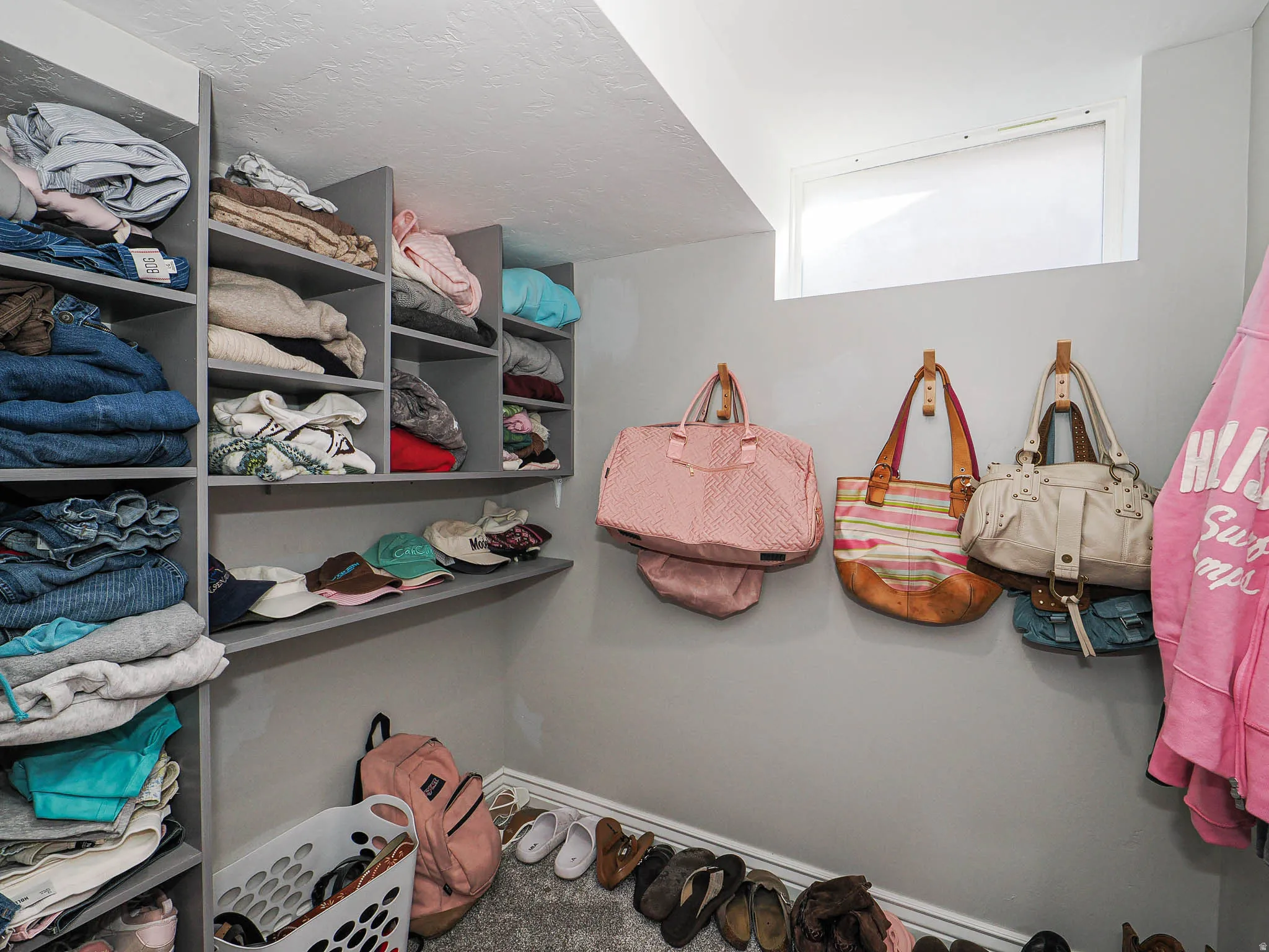 View of walk in closet