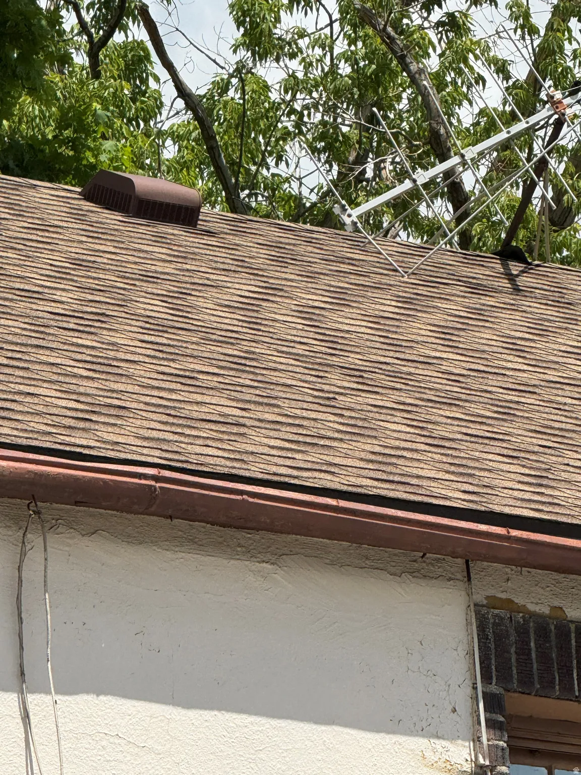 Exterior view of stucco siding