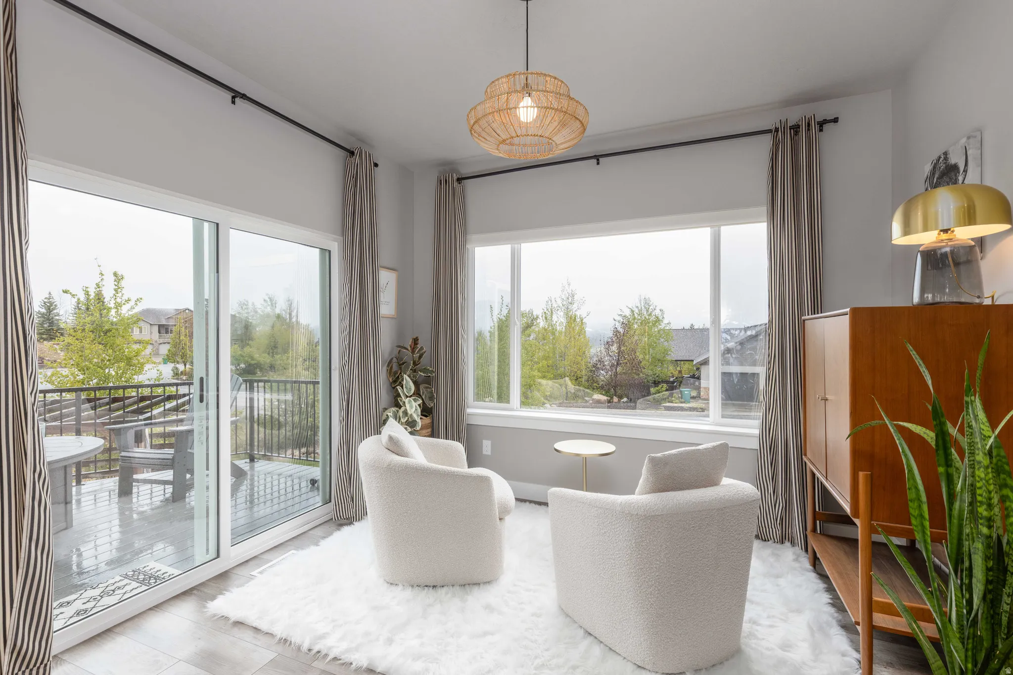 Sitting room featuring wood finished floors