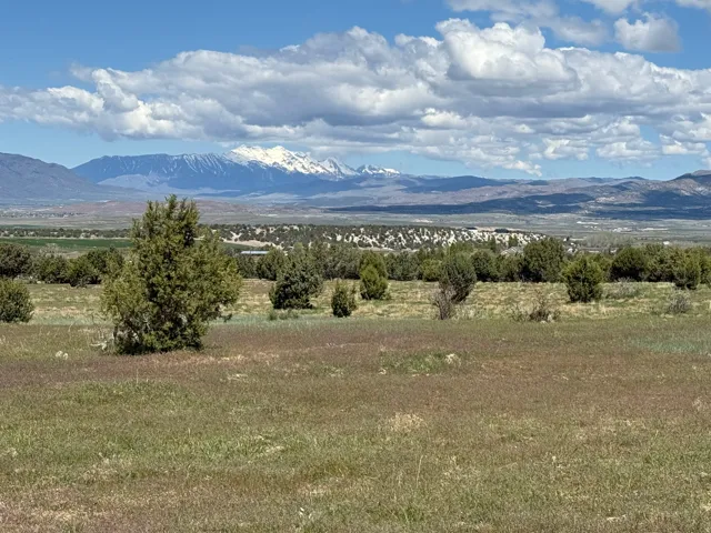 Mountain view with rural landscape