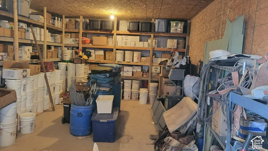 Storage area featuring electric panel