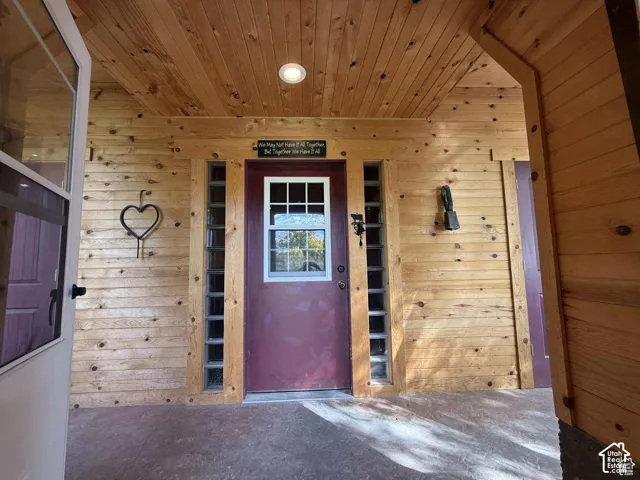 View of exterior entry