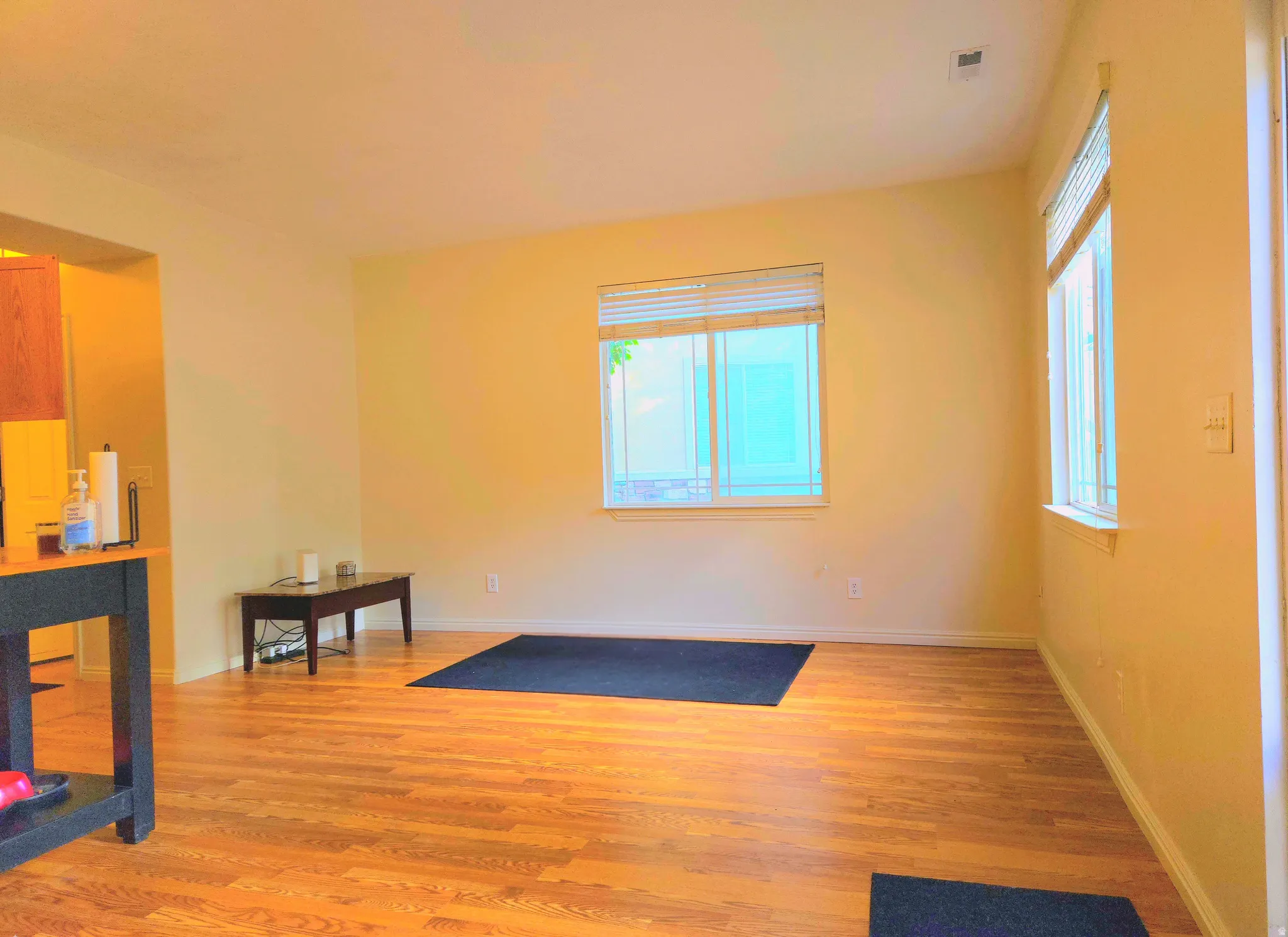 Empty room featuring light wood-style flooring and healthy amount of natural light