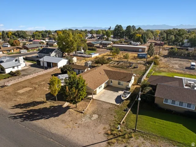Aerial view of residential area