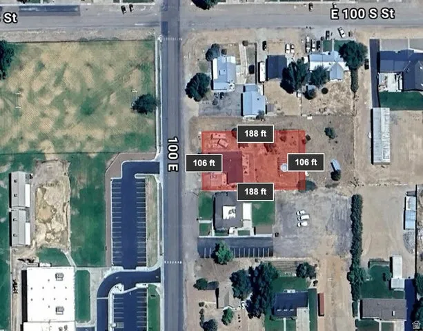 Aerial view of property's location