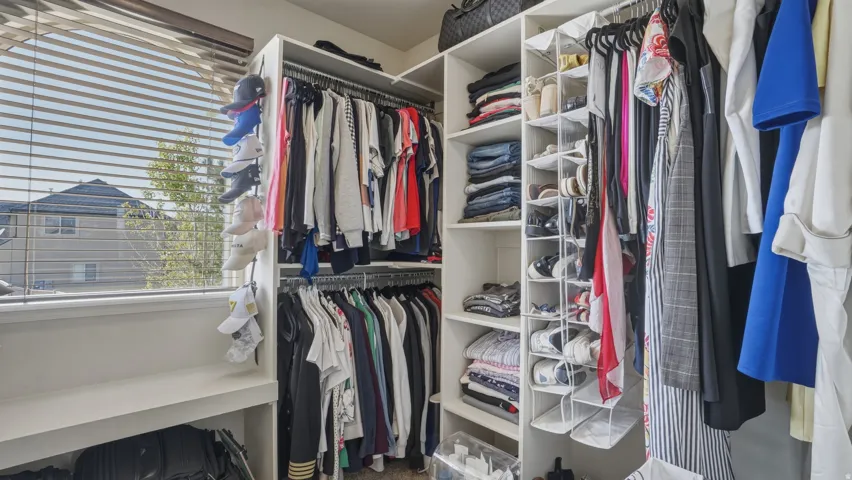 View of walk in closet