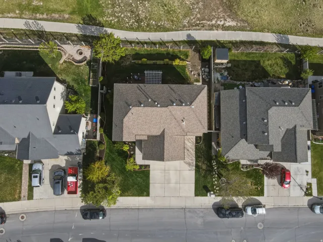 Aerial view of residential area