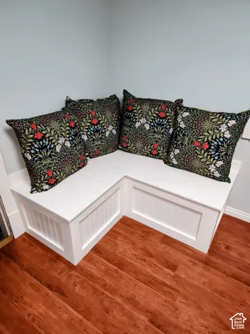 Sitting room with wood finished floors