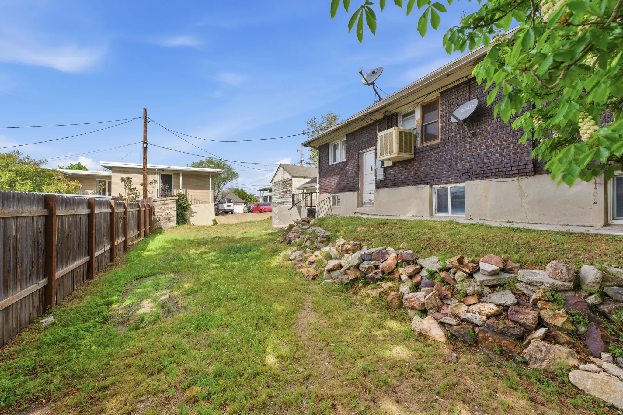 View of fenced yard