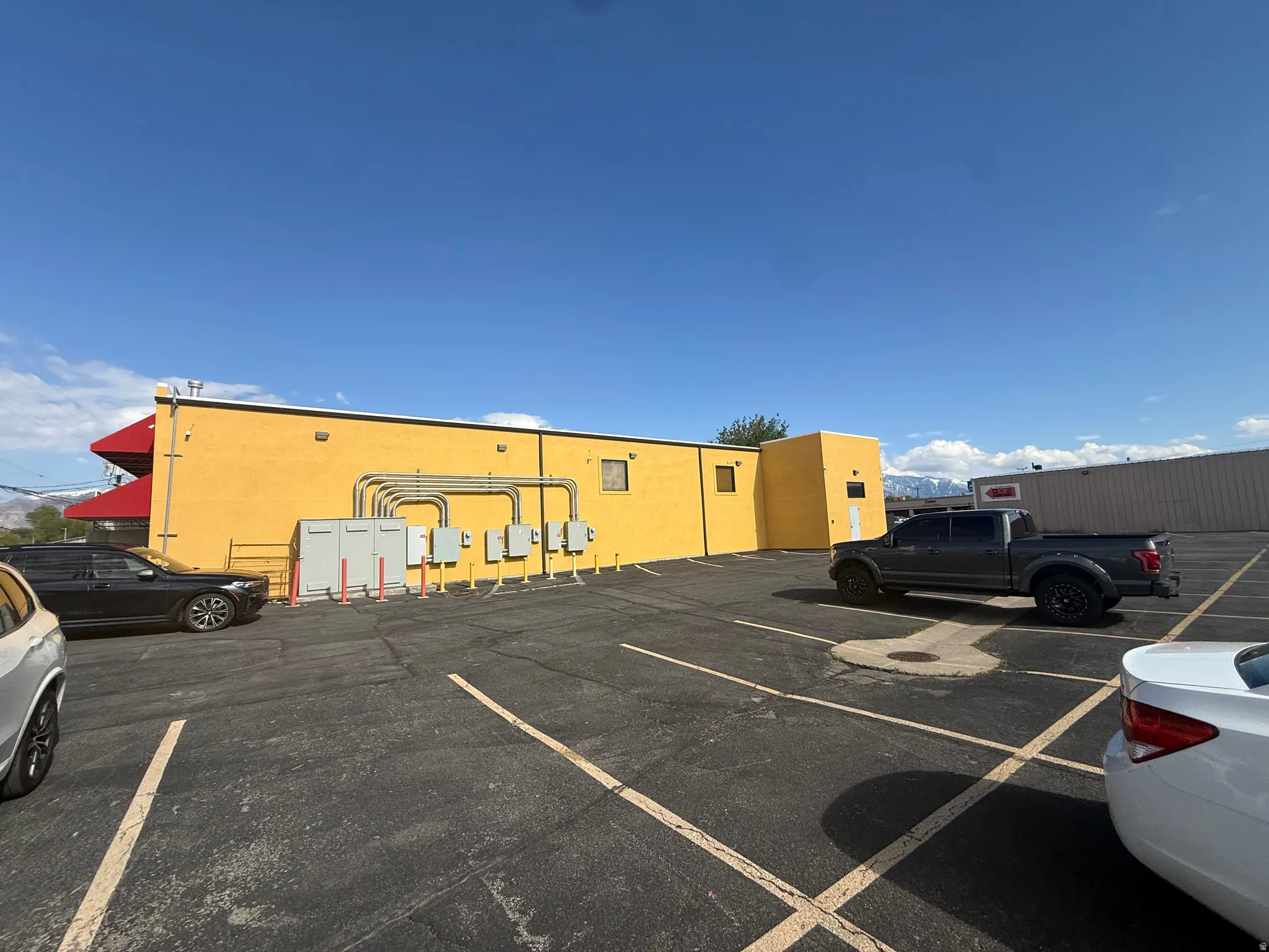 View of uncovered parking lot