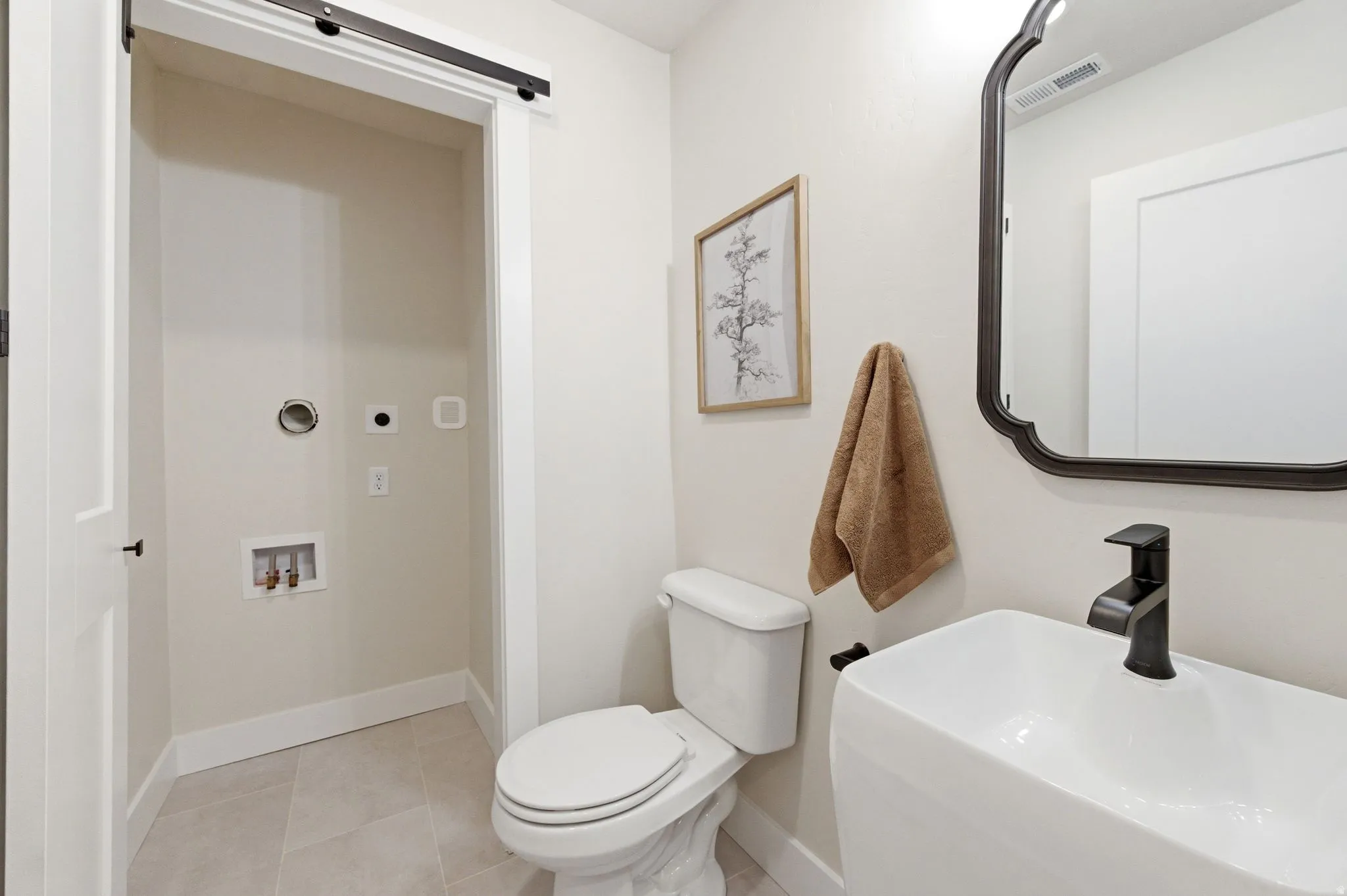 Half Bath with Laundry