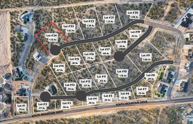 Map / location with property parcel outlined