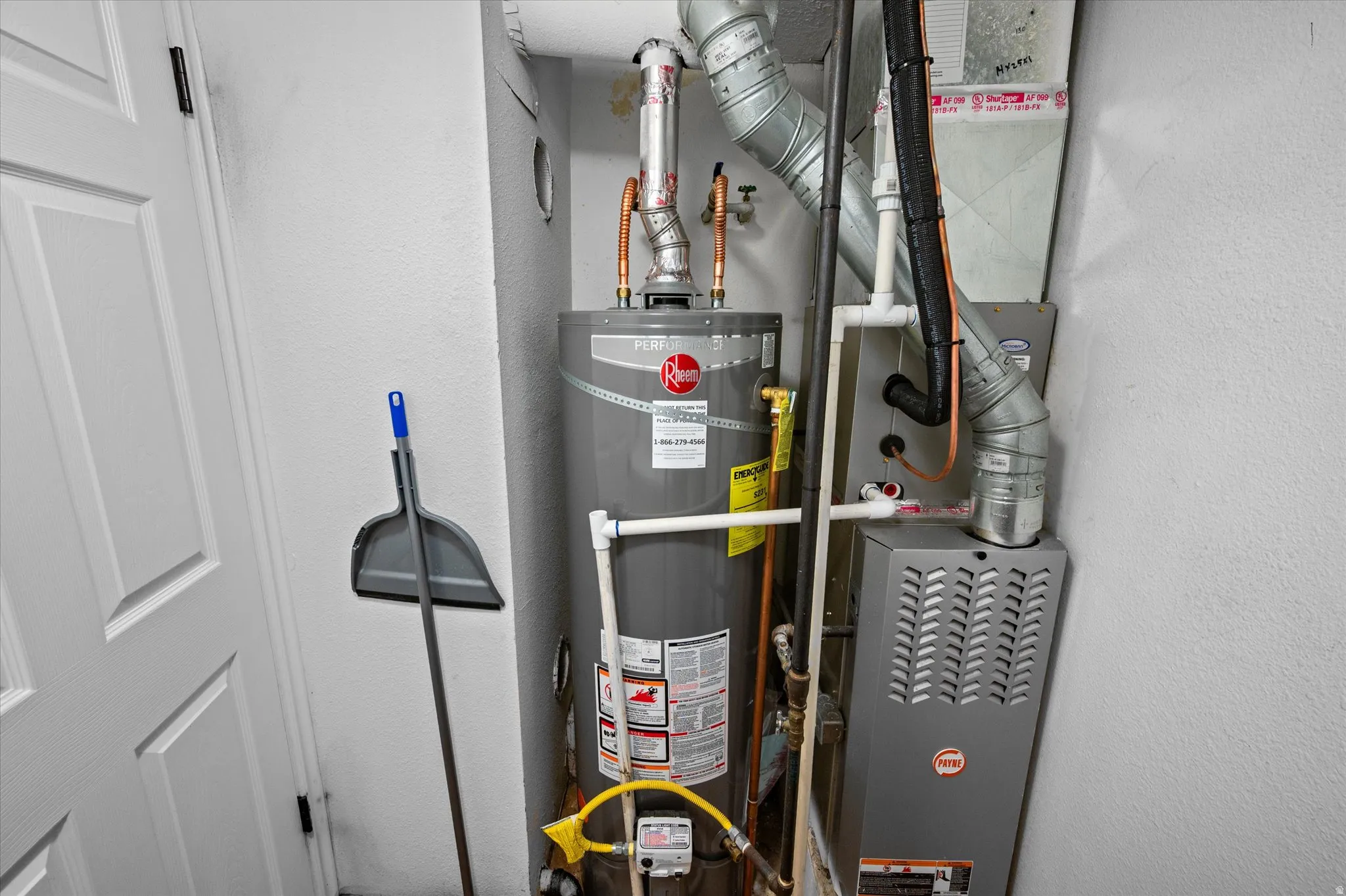 Utilities with water heater and heating unit