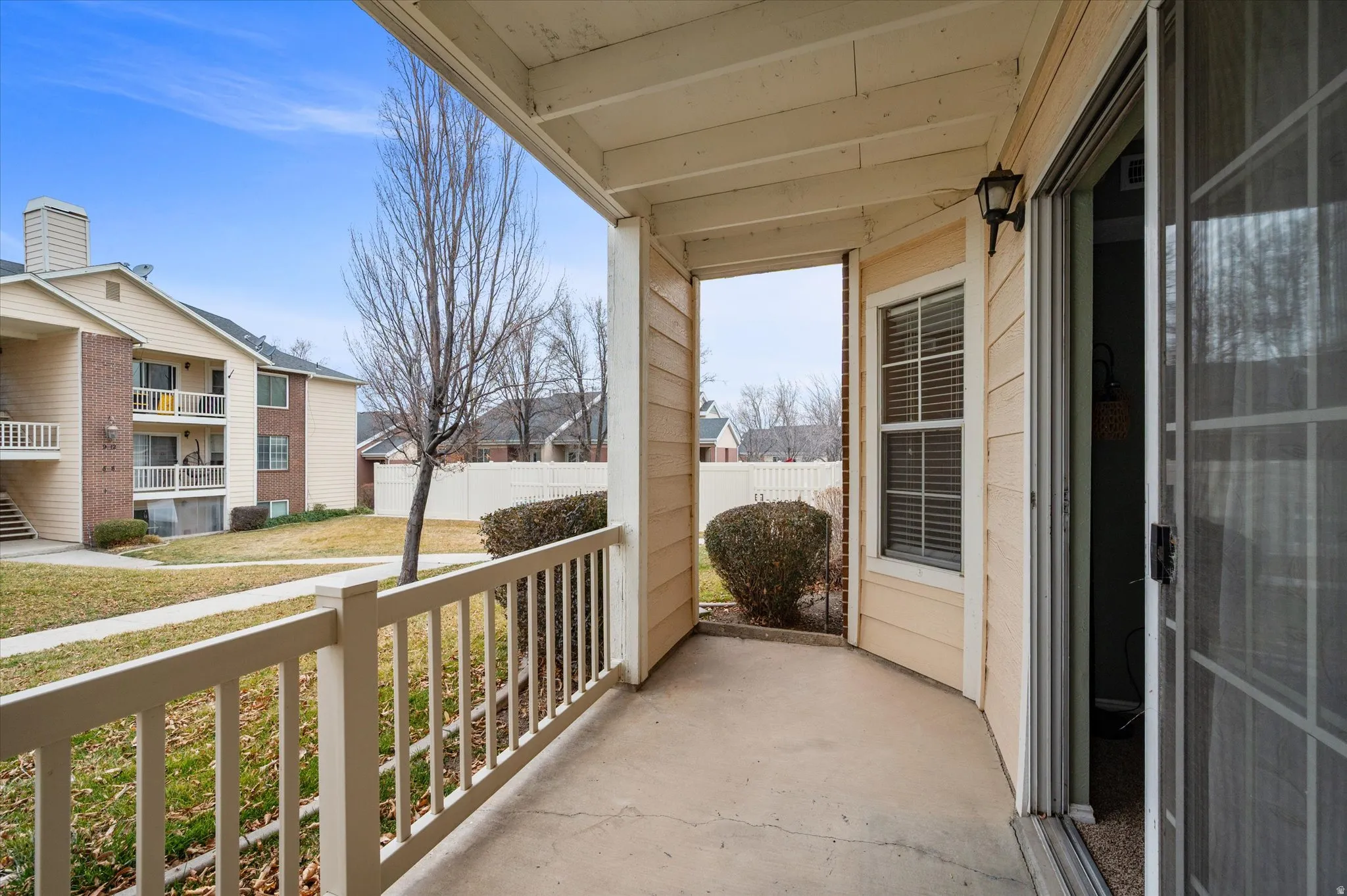 View of covered porch
