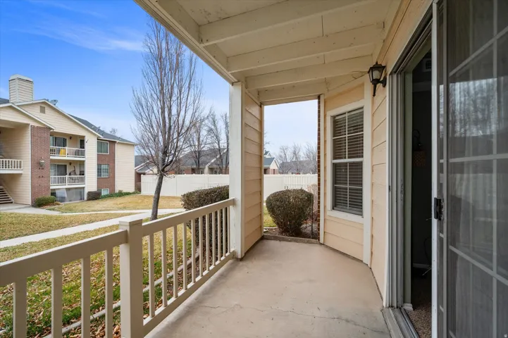 View of covered porch