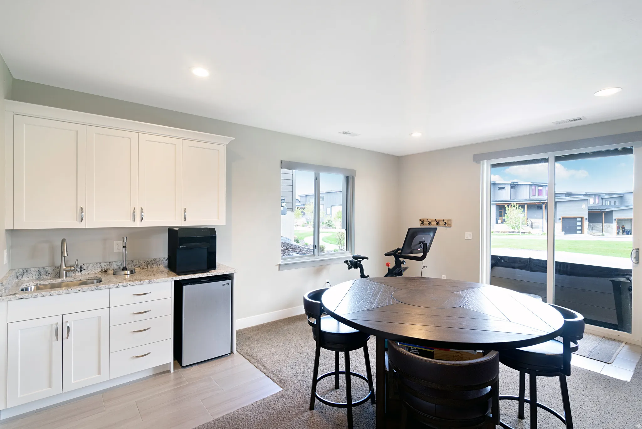 Basement Wet Bar,  Sliding Door access to Patio with Hot Tub