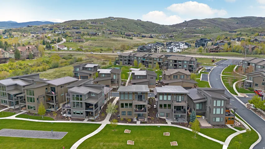 Aerial View of Community showing Bocce Ball Pits