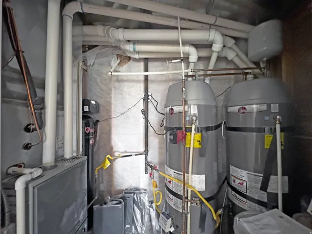 Two Water Heaters, Water Softener, Loads of Storage