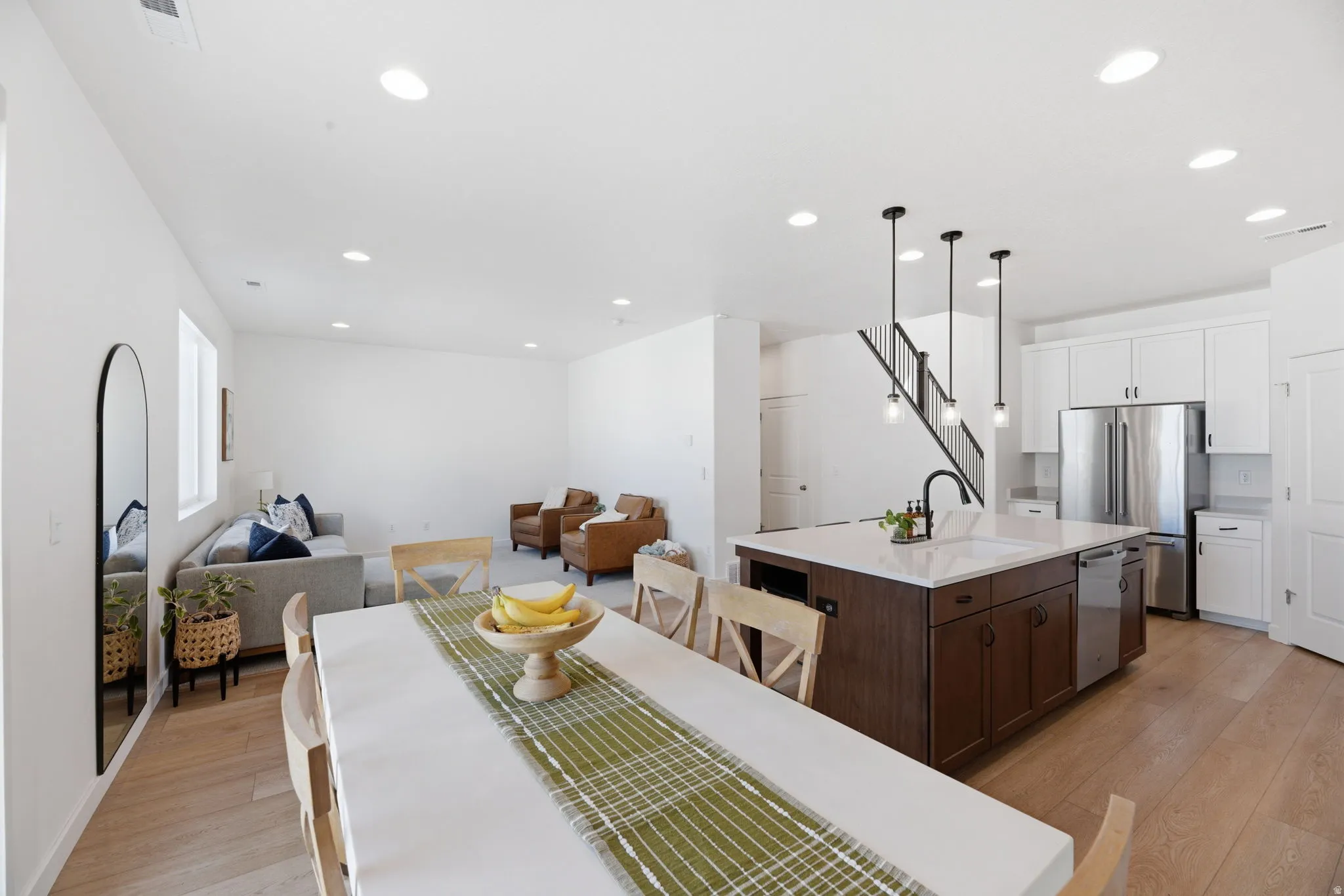 Great Room off the Beautiful Kitchen w/Island & Dining Area
