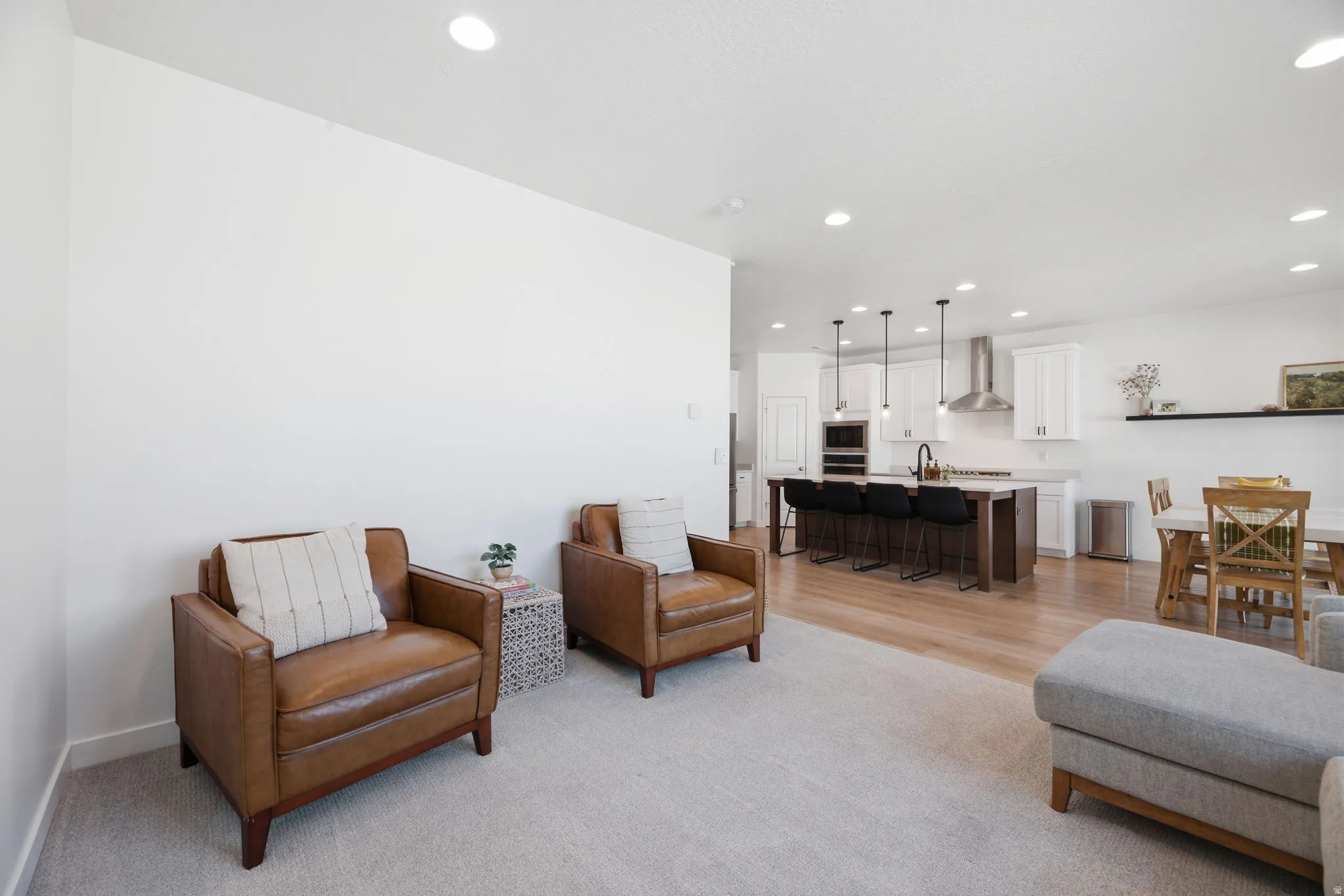 Great Room off the Beautiful Kitchen w/Island & Dining Area