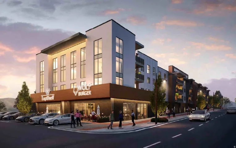 View of proposed property at dusk