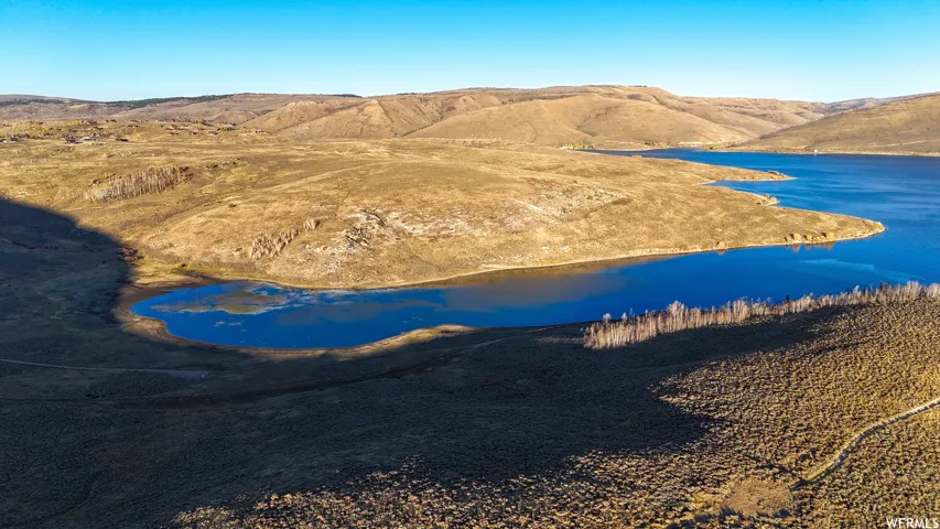 Drone / aerial view of a water and mountain view
