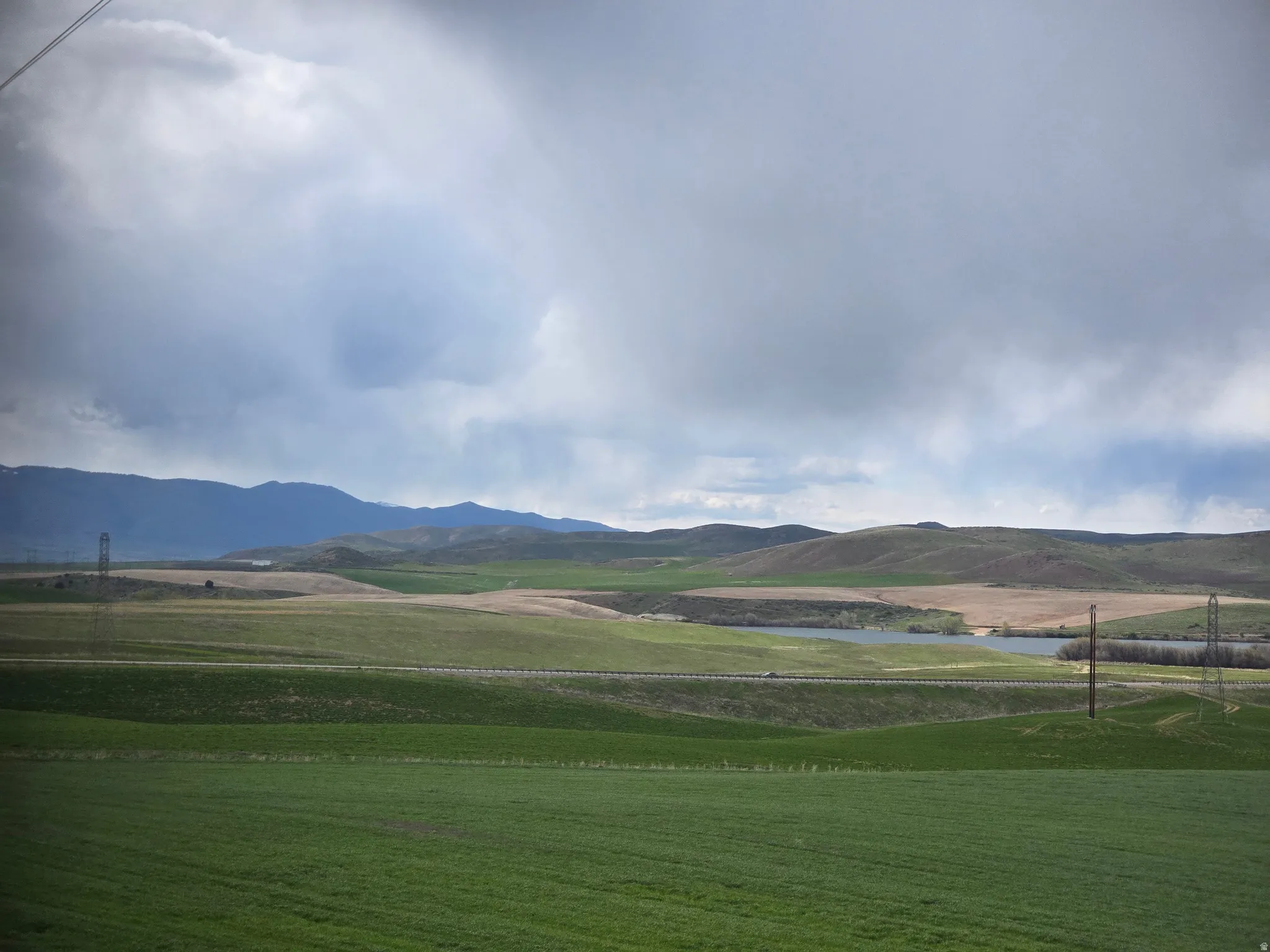 Mountain view with a large body of water