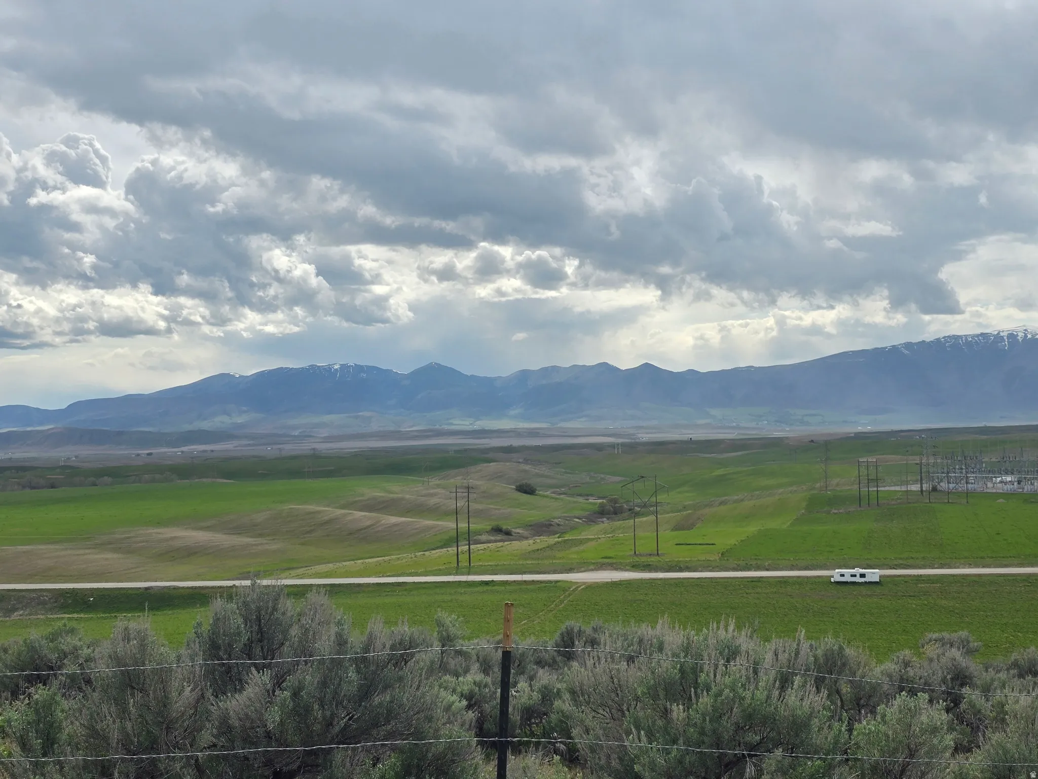 Mountain view featuring rural landscape