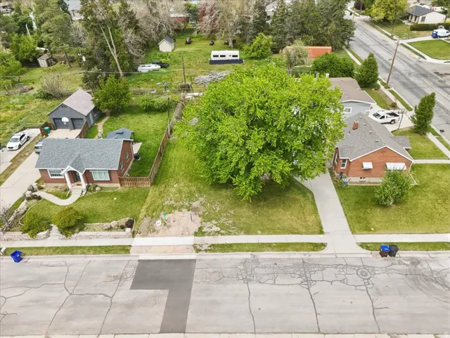 Aerial view of residential area