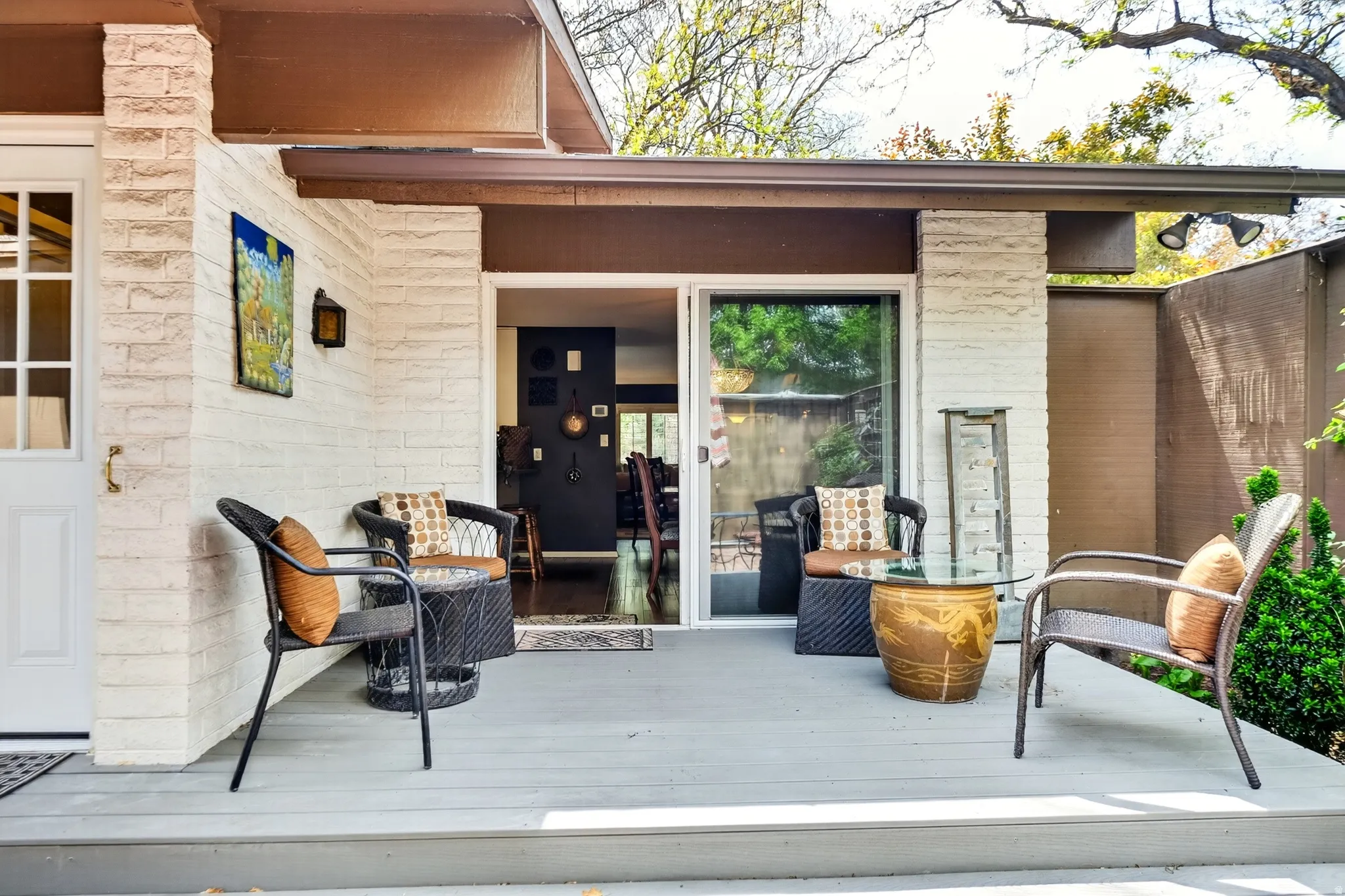 View of wooden deck