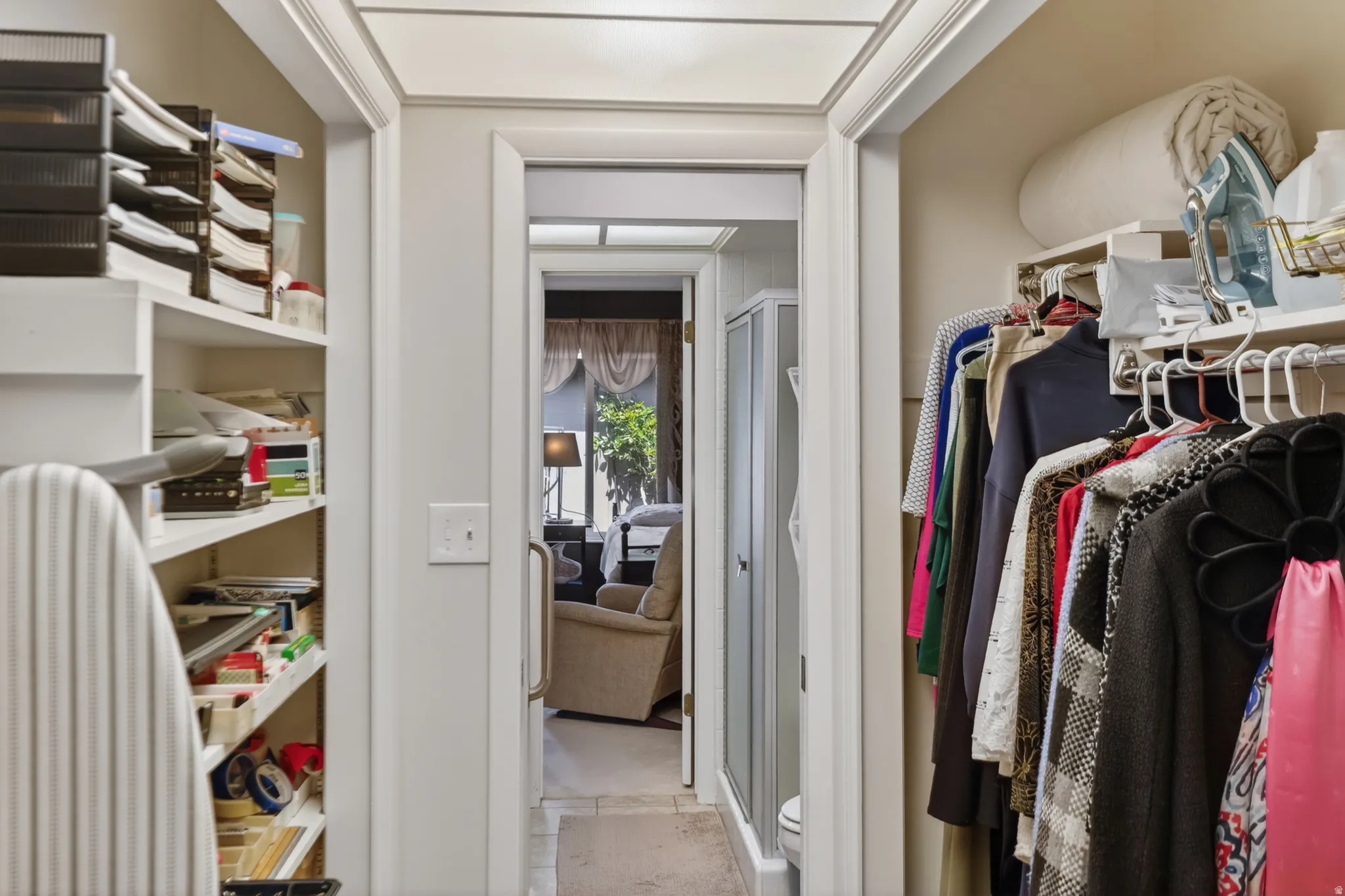 View of walk in closet