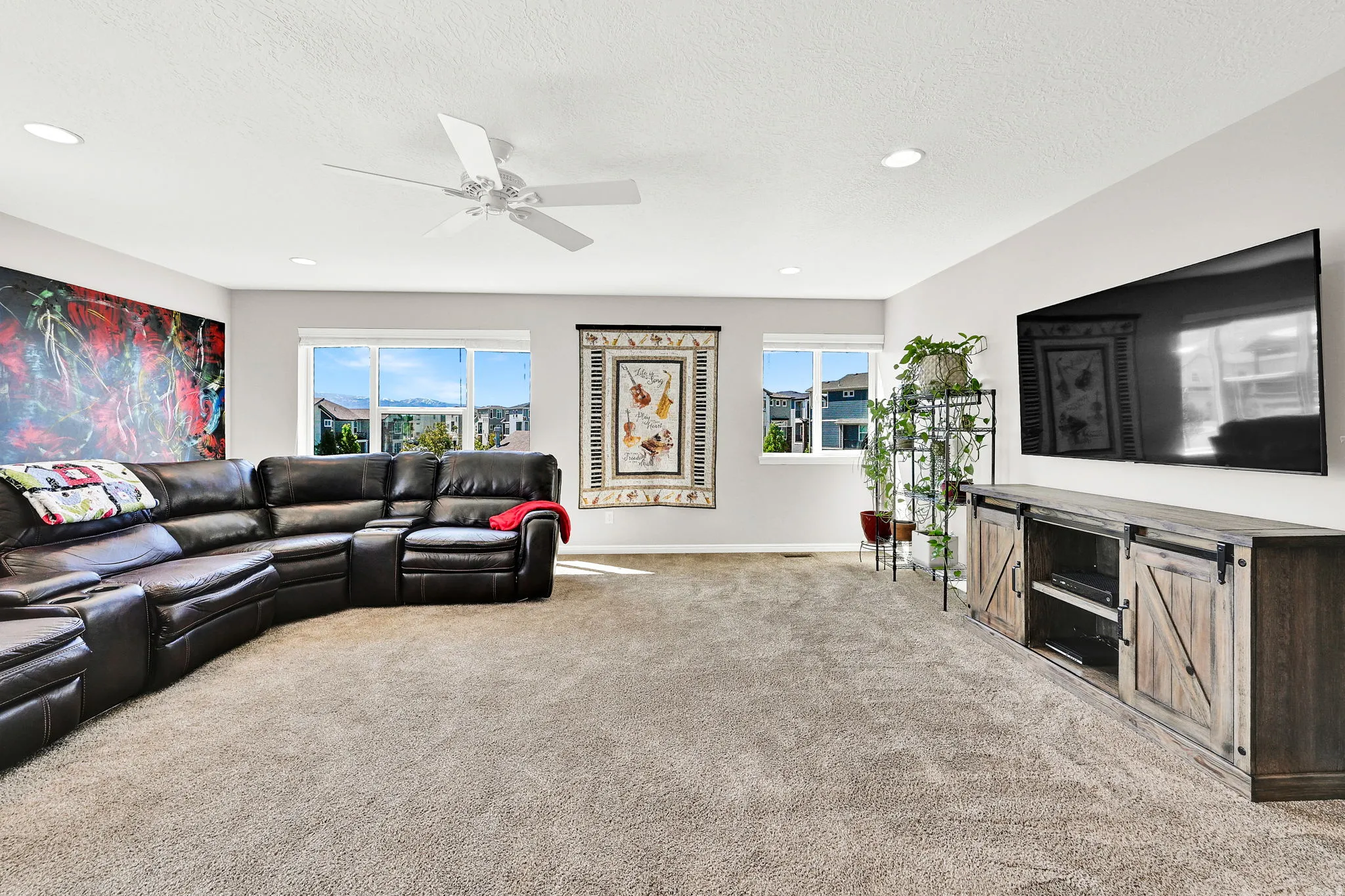 Additional look at the family room with all of it's great options it provides.