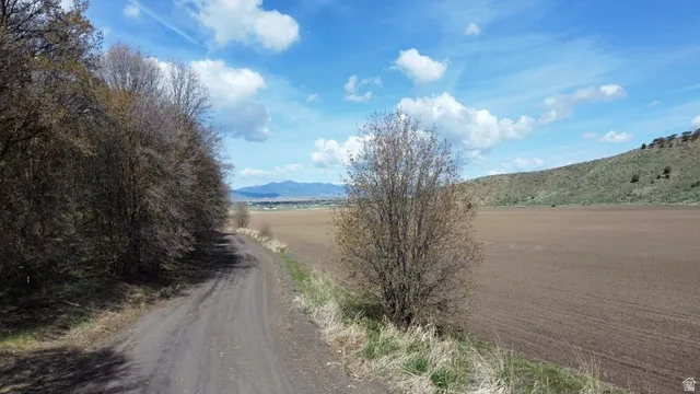 View of dirt / gravel road featuring a mountain view