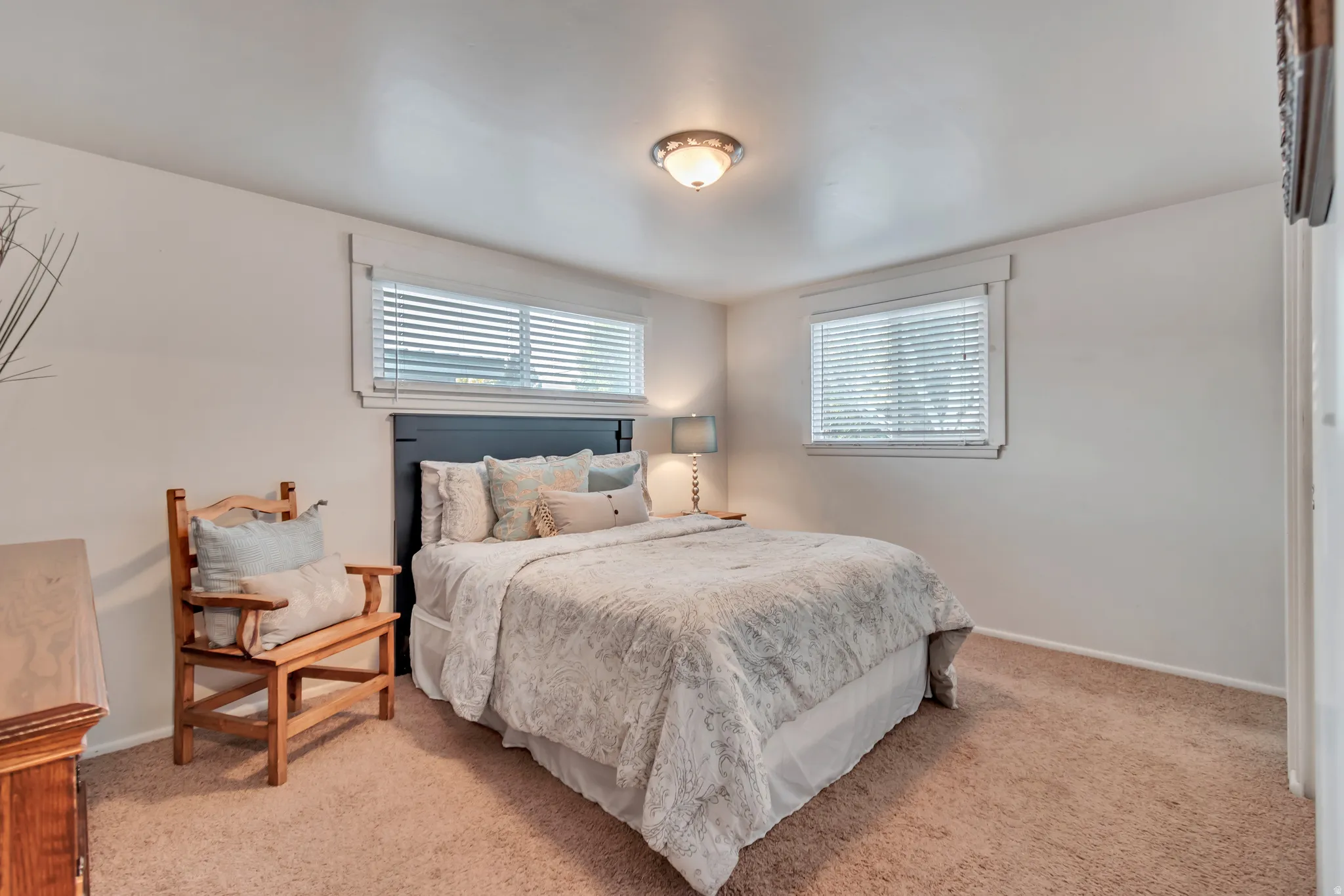 Great angle view of the upstairs master bedroom.