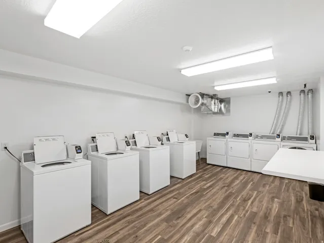 Communal laundry room