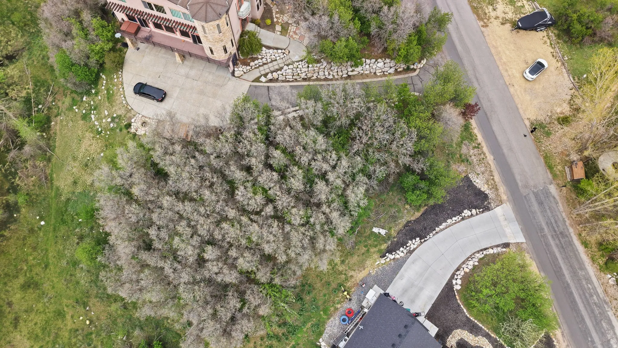 View from above of property