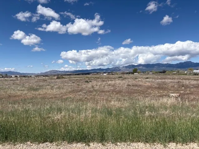 View of mountain background with rural landscape