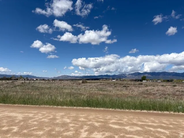 View of mountain background with rural landscape
