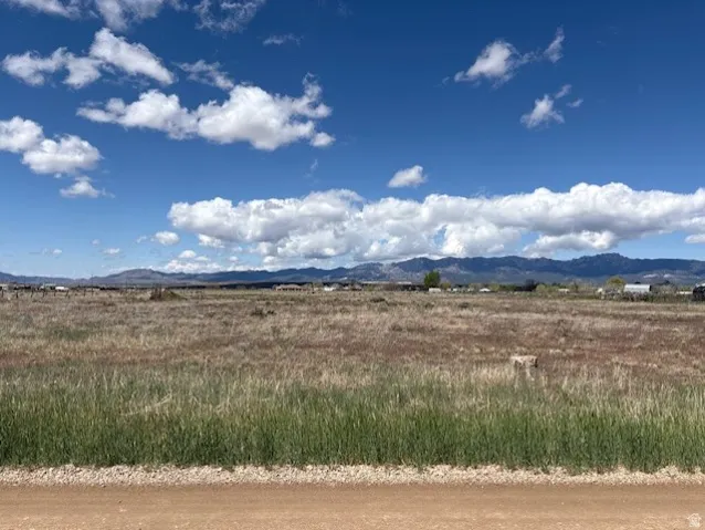 Mountain view with rural landscape