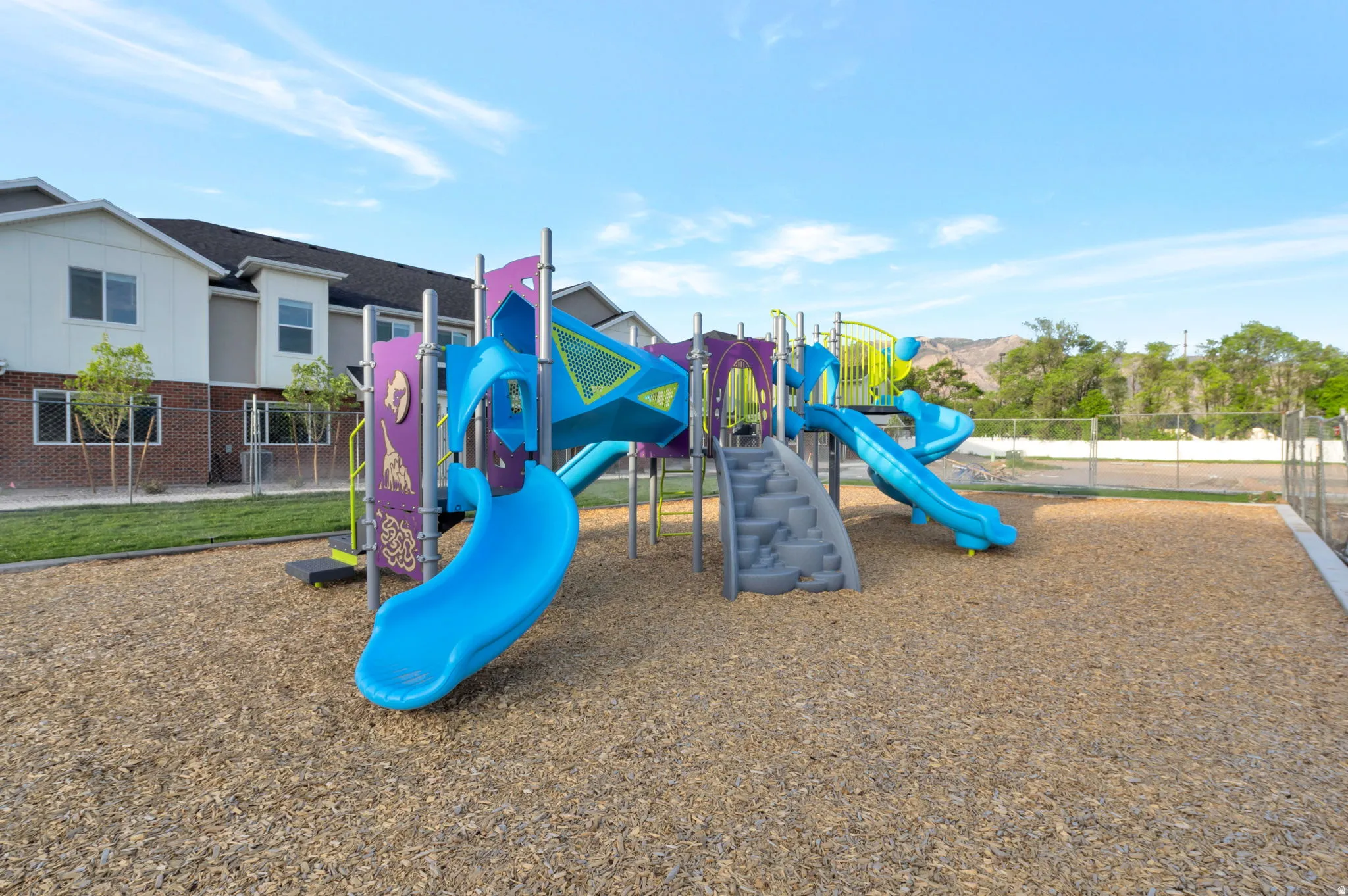View of community jungle gym
