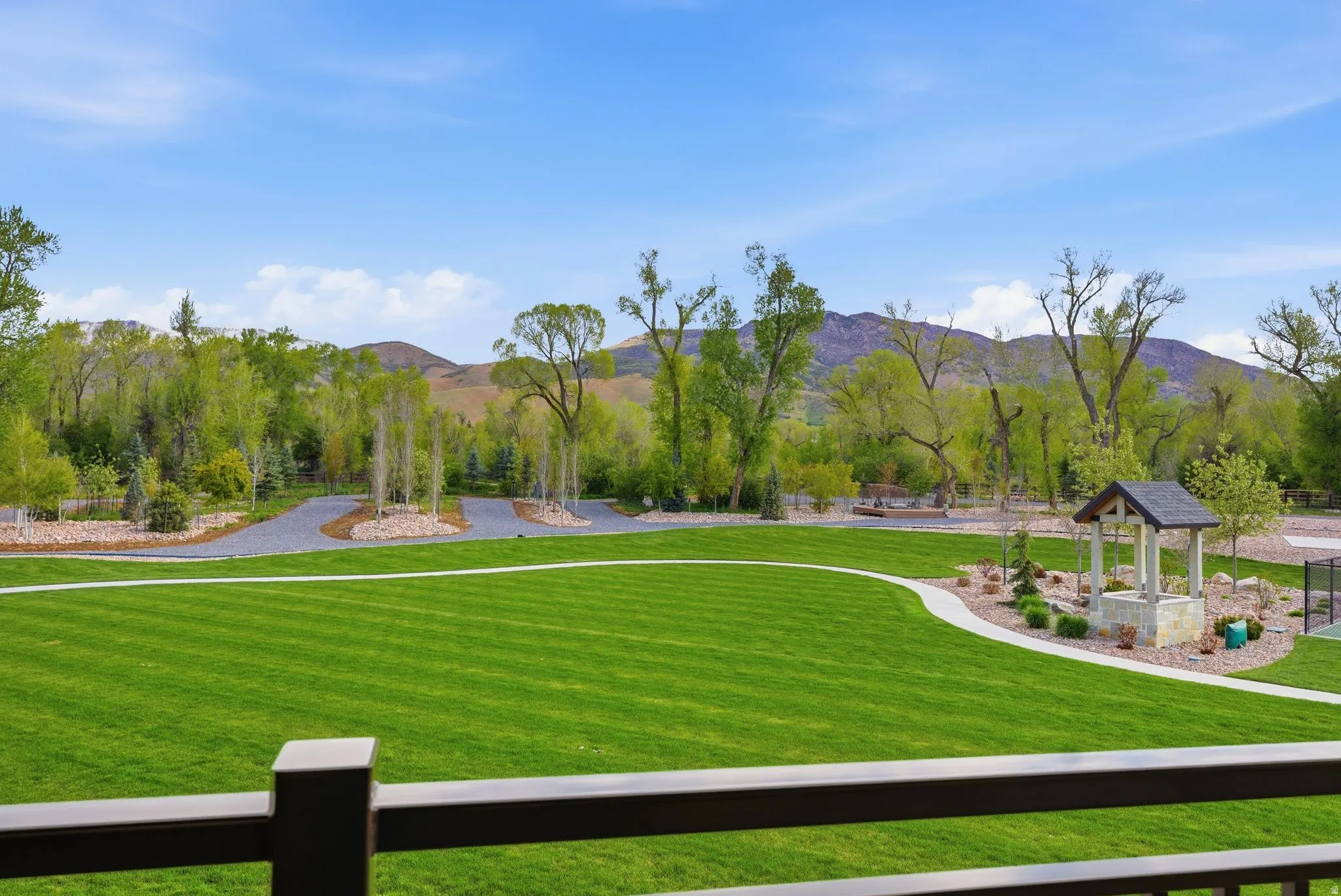 View of community featuring a mountain view