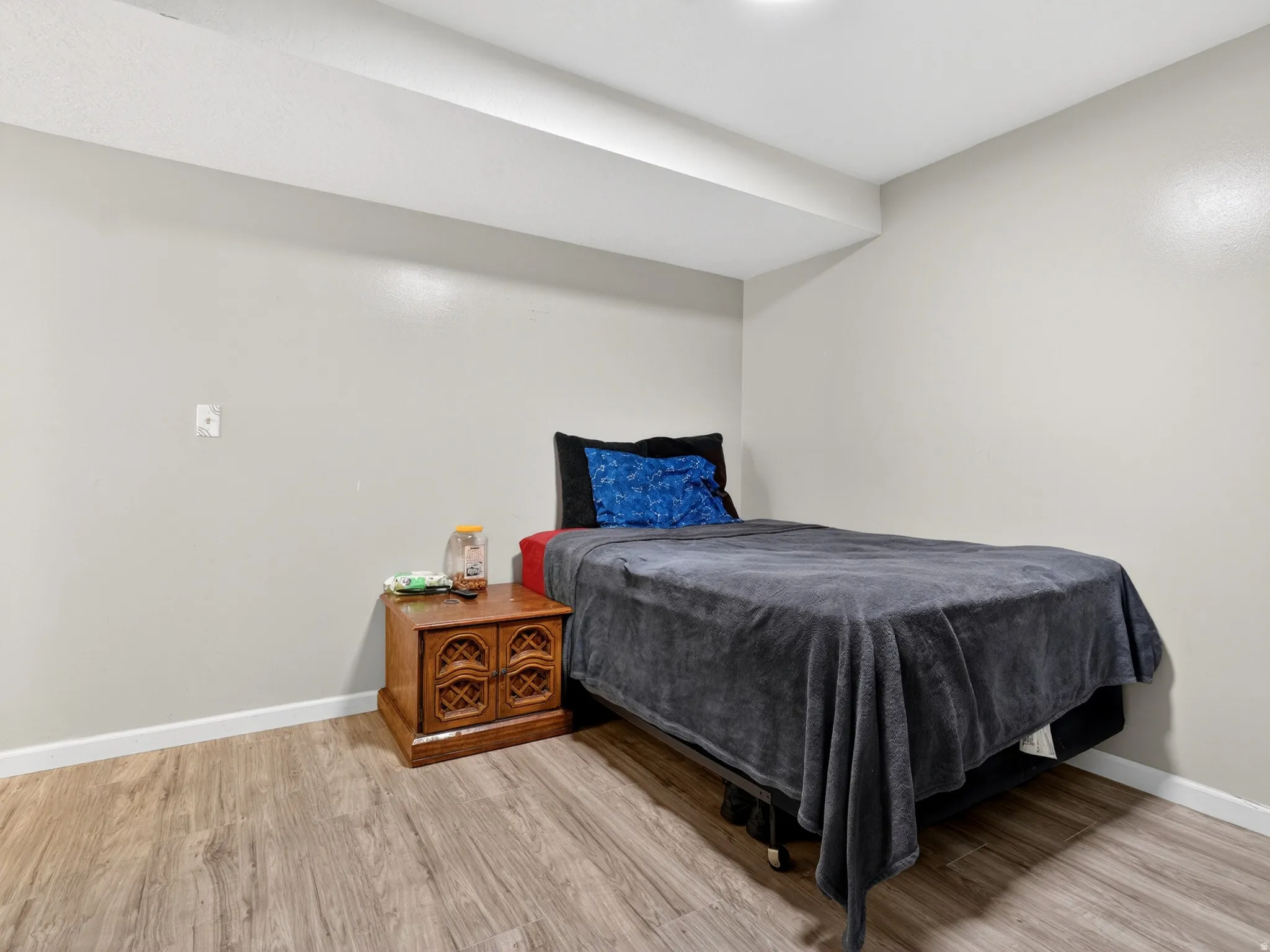 Bedroom featuring light wood finished floors