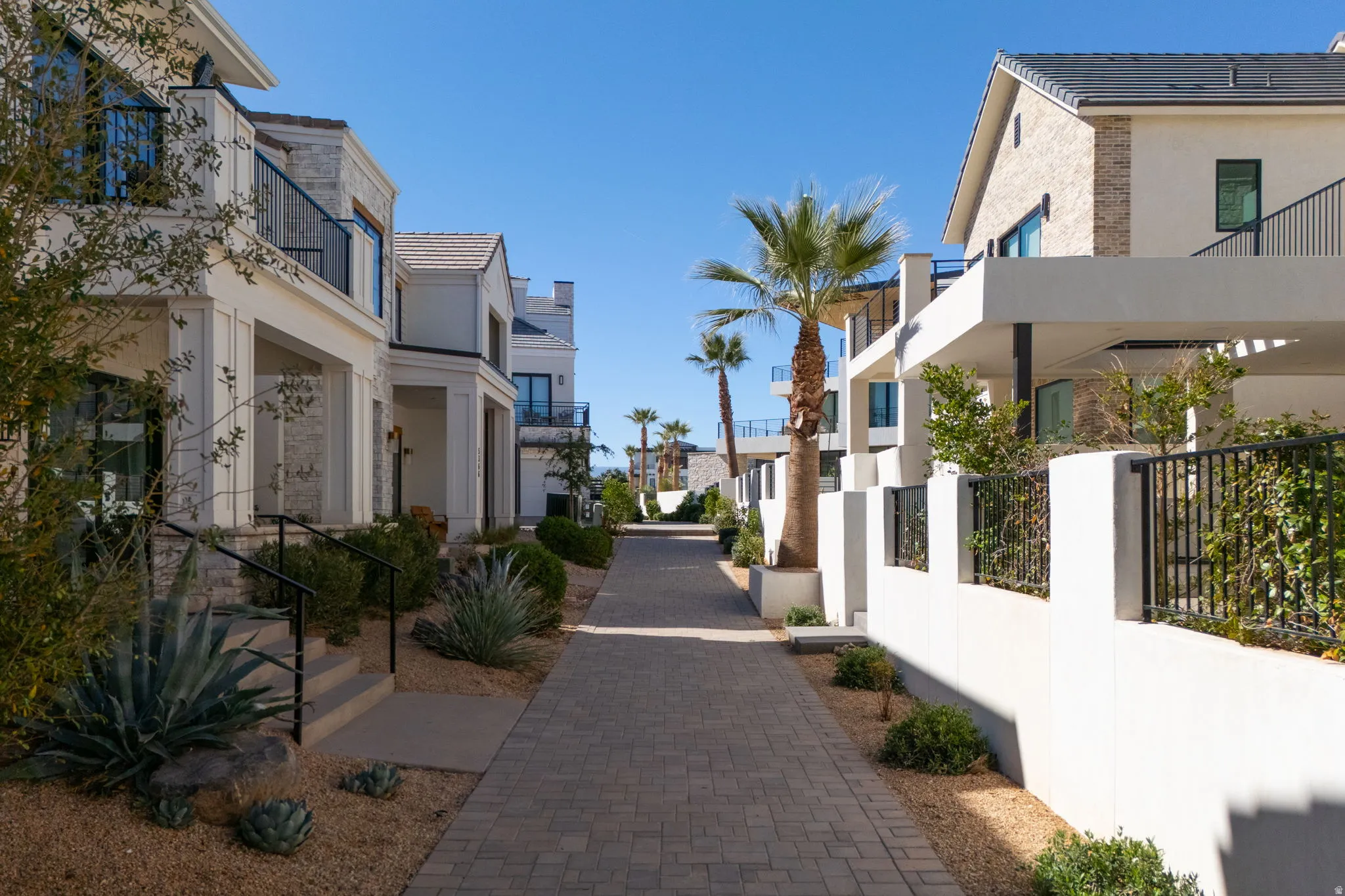 Surrounding community with a residential view and a balcony