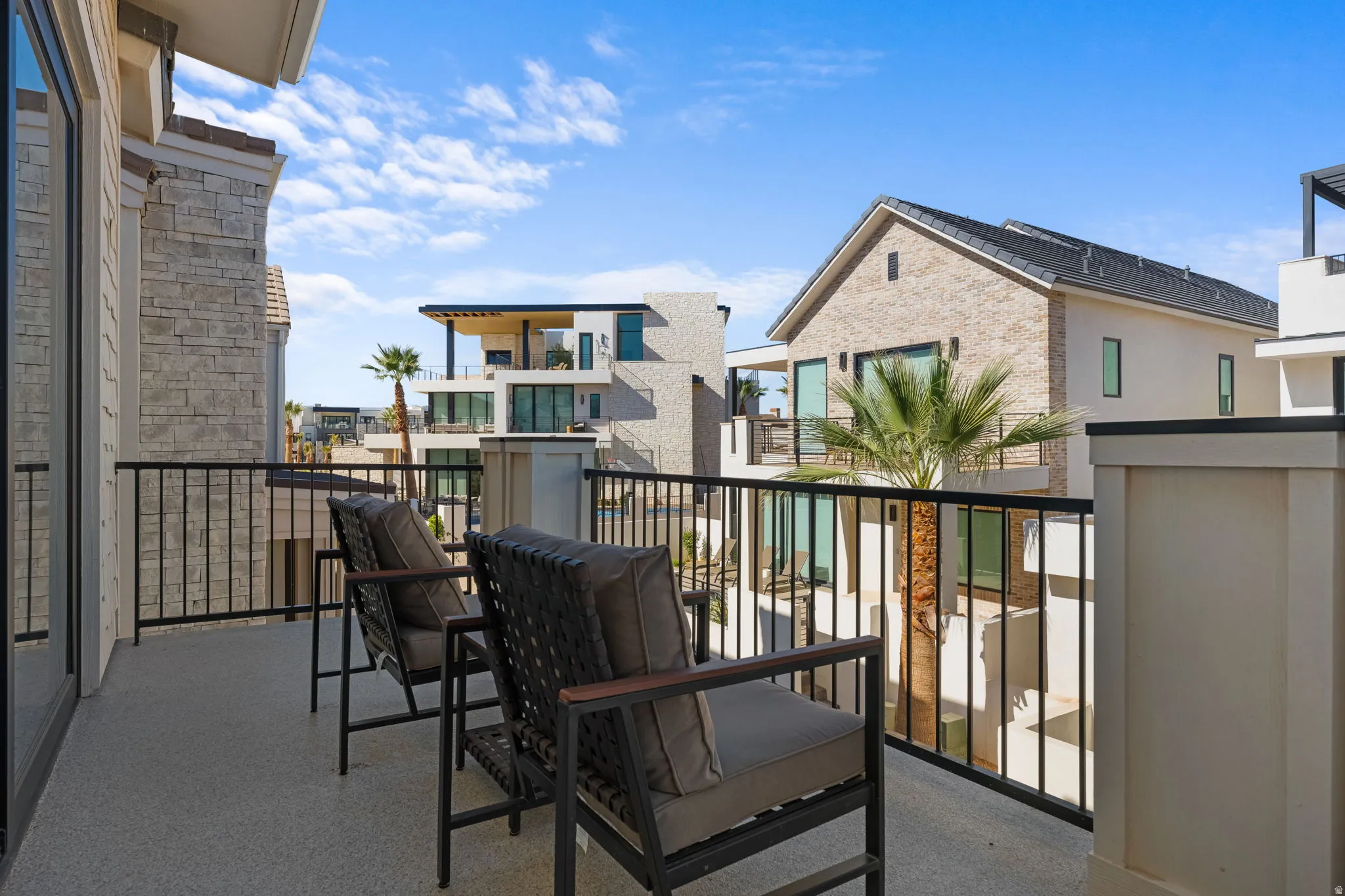 Balcony with a residential view