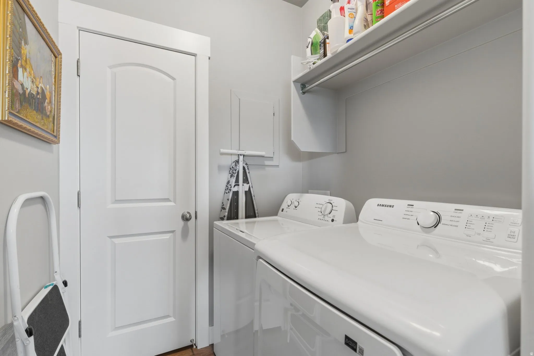 Laundry area featuring washing machine and dryer