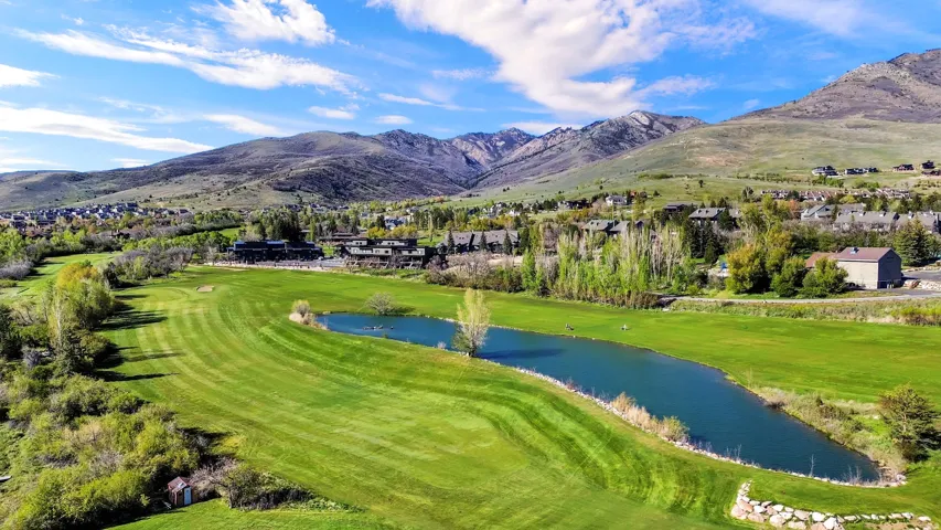 Drone of golf course view by building 4