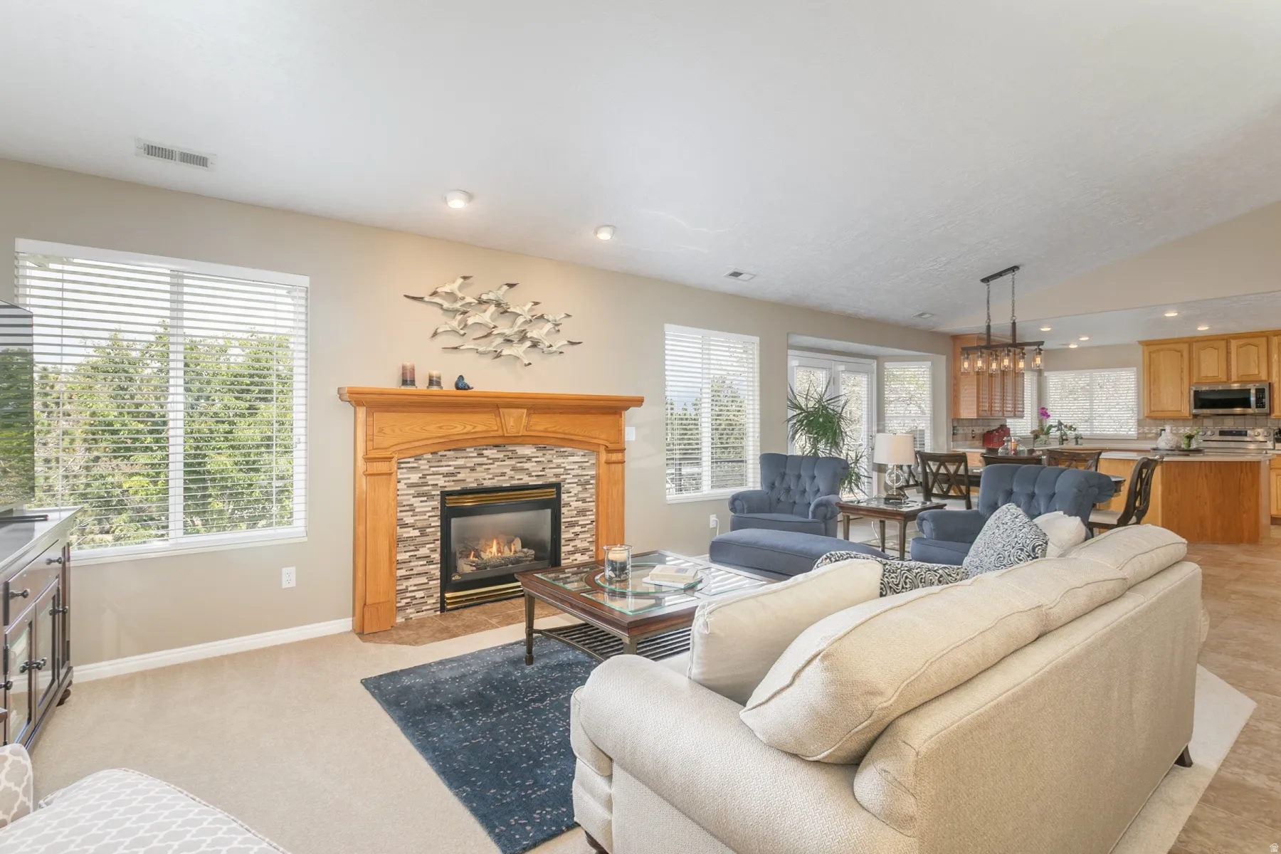 Family  room off kitchen area