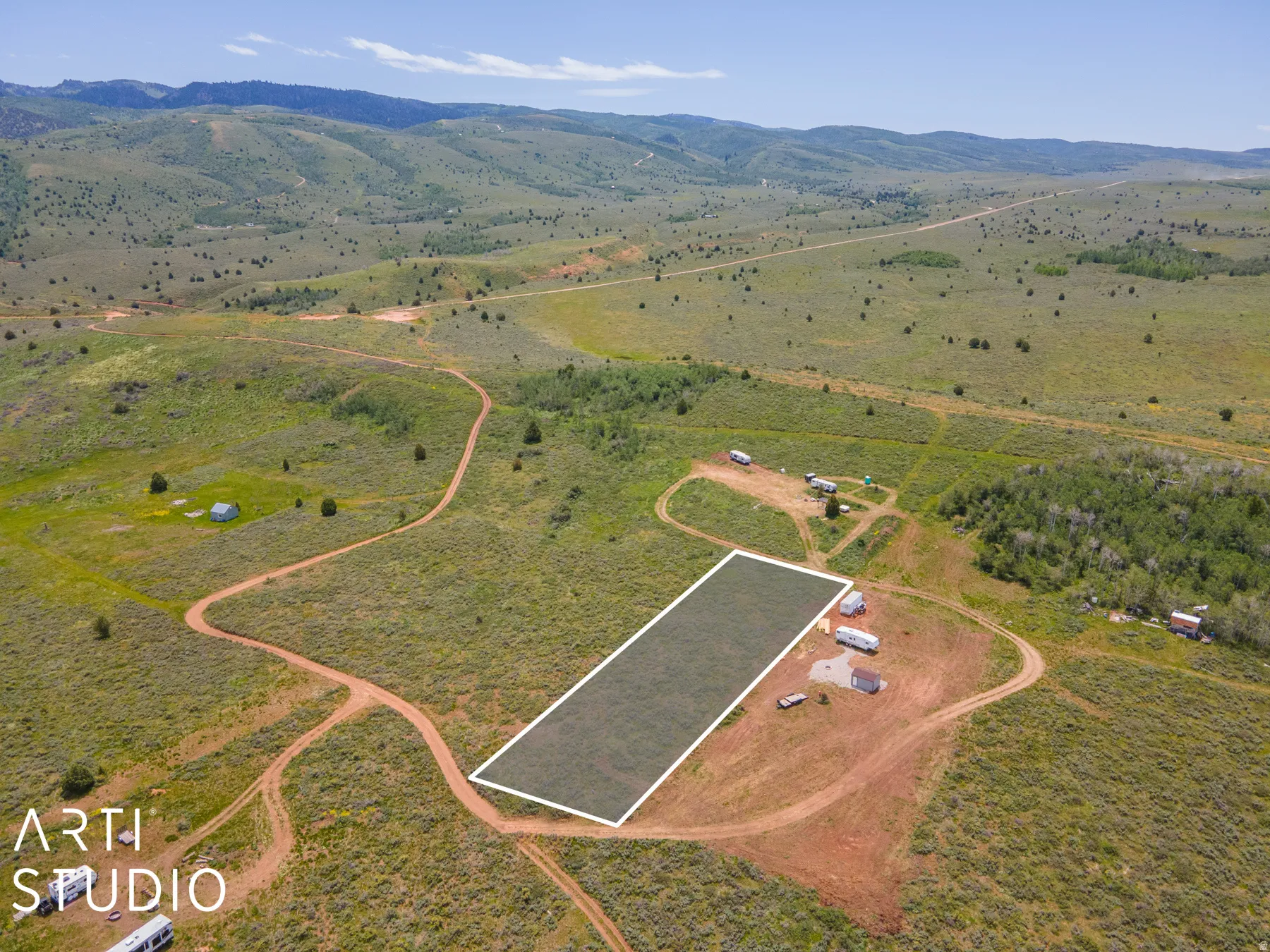 View of rural area with a mountain backdrop
