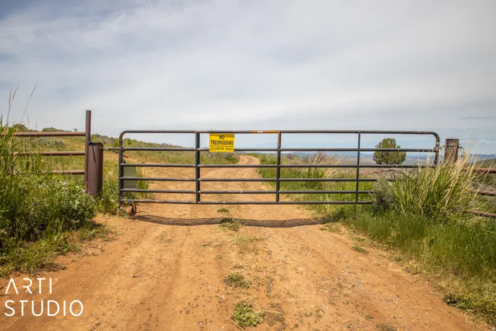 View of gated entrance