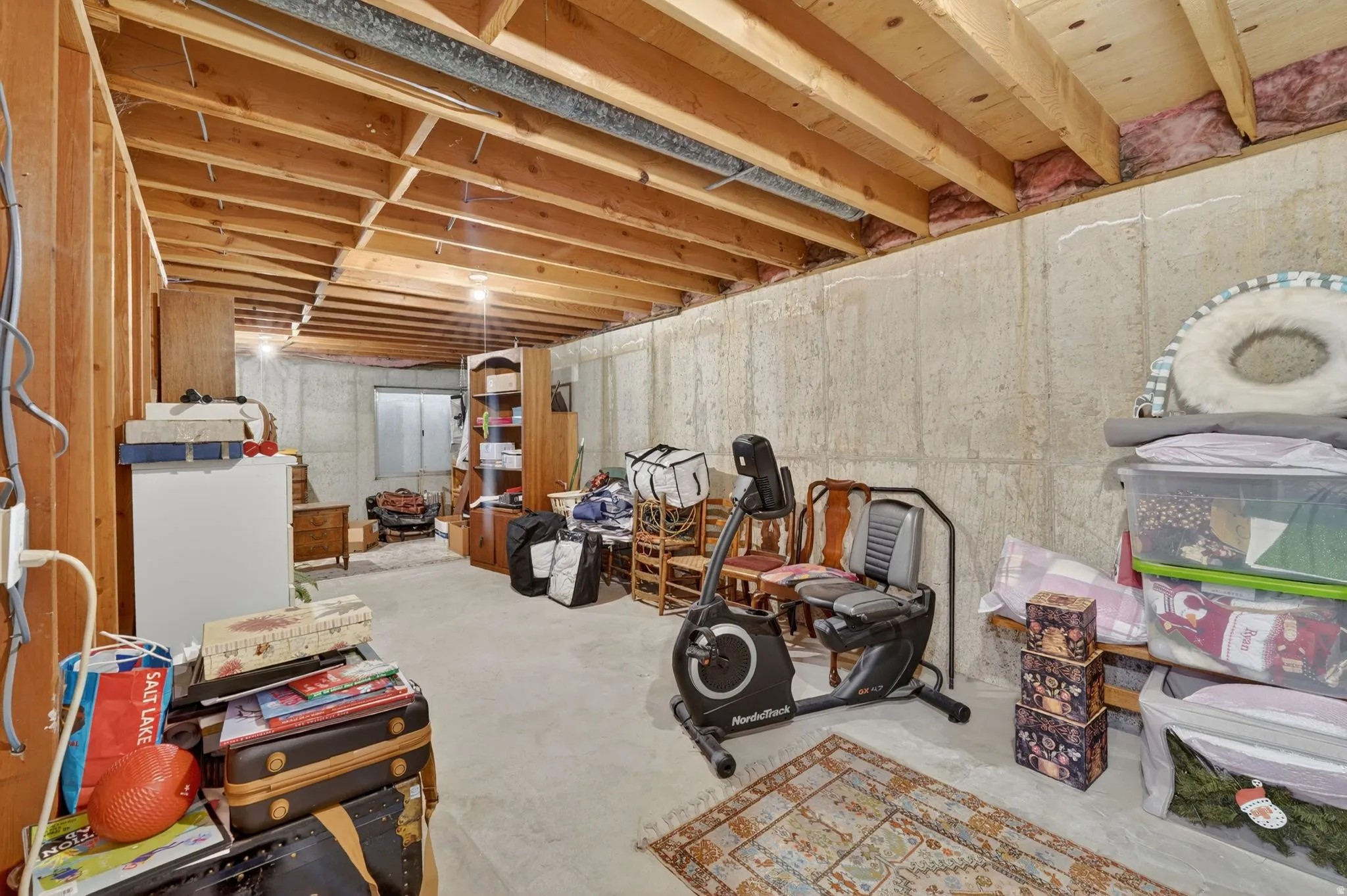 View of unfinished basement